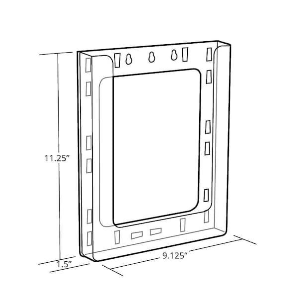 Single Letter Wall Mount Brochure Holder Inside Dimension 9, PK10